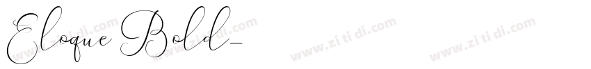 Eloque Bold字体转换